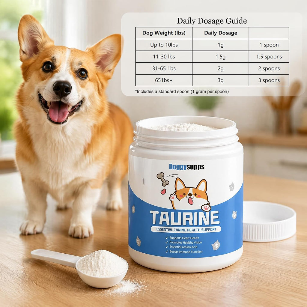 Doggy Supps Taurine - Taurine Supplement for Dogs - Immune Support, Boost Energy & Vitality, Skin & Coat Health for Heart, Vision & Daily Wellness - 200 Grams(1pc) - Image 9