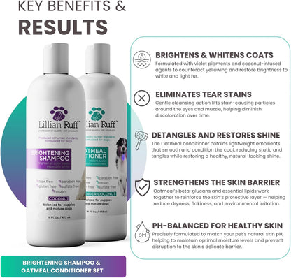 Back of Lillian Ruff dog shampoo bottle showing ingredients