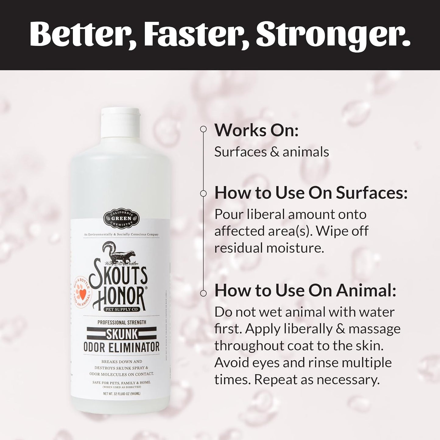 Skout's Honor mineral based molecular deodorizer spray for outdoor patios