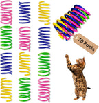 AGYM interactive cat spring toys front view colorful plastic spiral coils for indoor cats