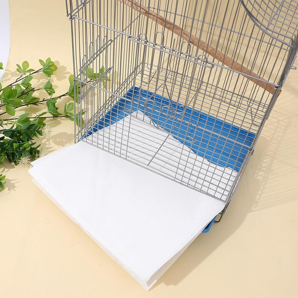 Side profile of Gbachoose bird cage paper stack showing 200 count