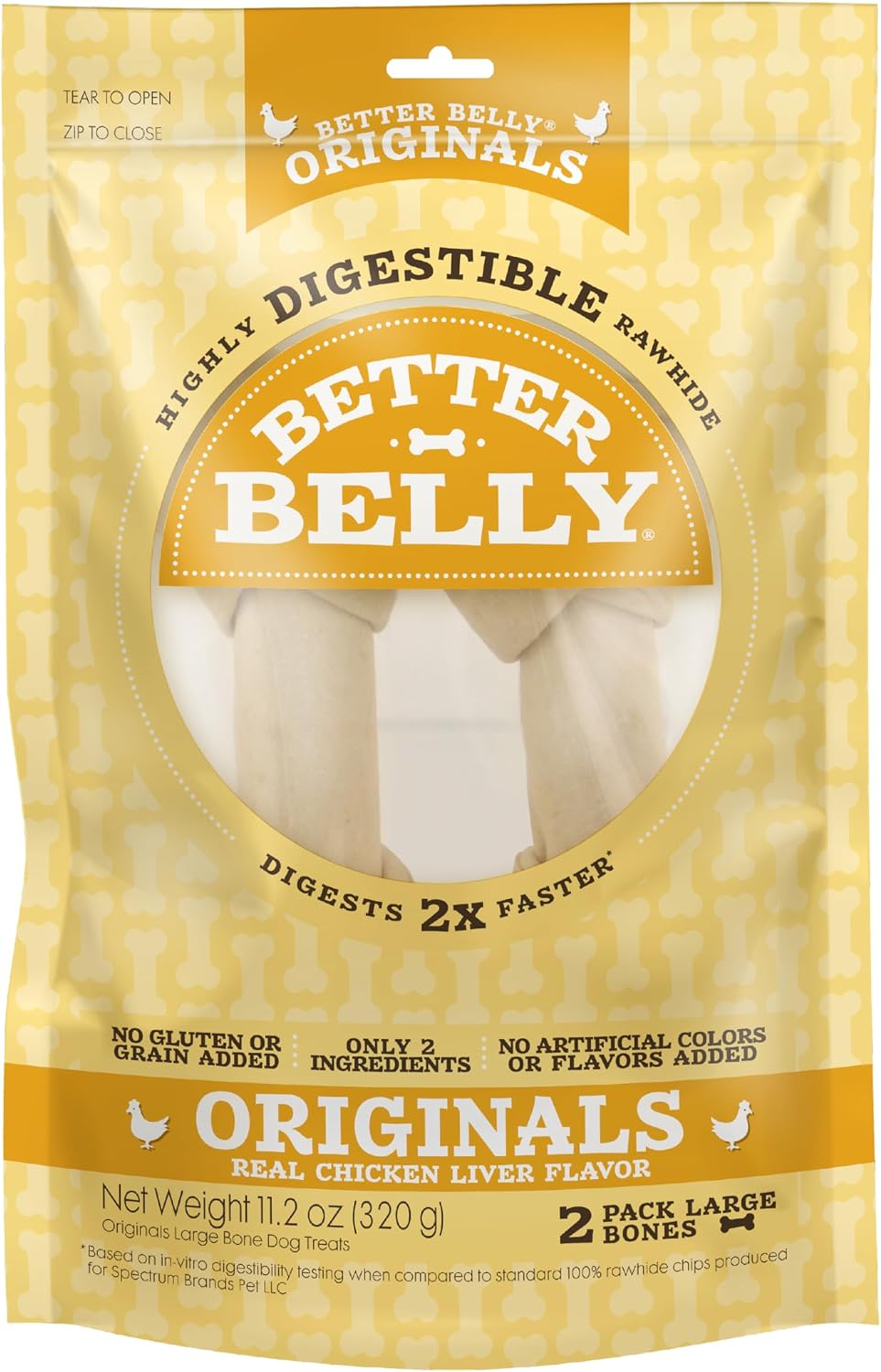Better Belly Chicken Liver Rawhide Small Dog Bones, 10-Count - Image 10