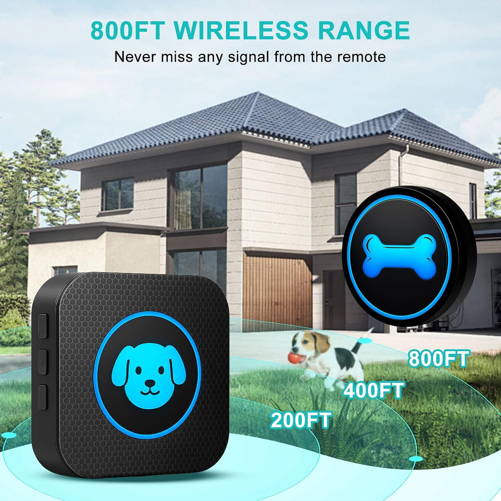 Two button dog doorbell kit for potty training