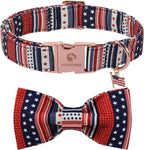 DOGWONG Christmas Dog Collar with Bow Tie - Christmas Red Plaid Puppy Collar, Adjustable Red Checkered Dog Collars for Girl Boy Dogs, S - Image 10