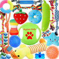 Aipper dog toys 25 pack set featuring plush and rope items