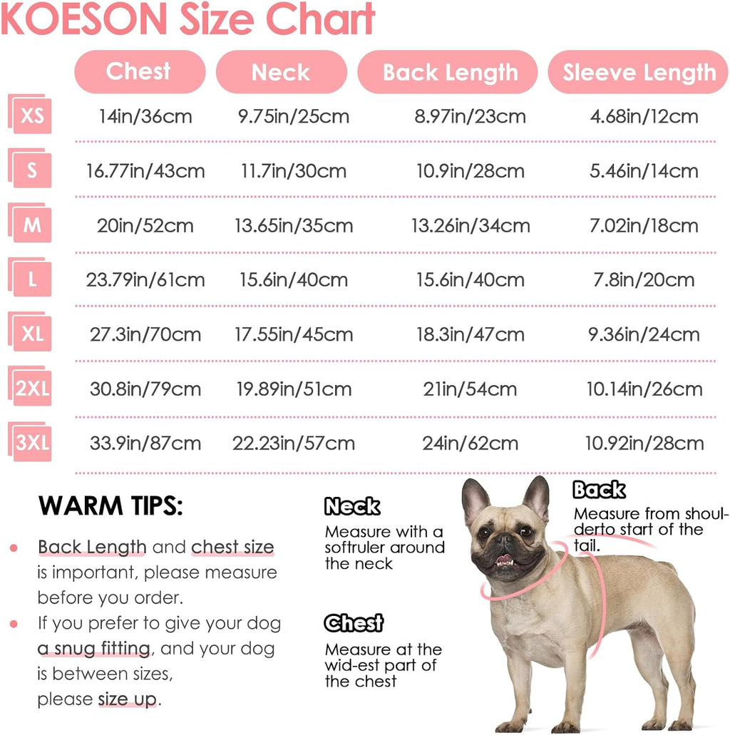 KOESON pet rear leg wound cover garment showing secure zipper back design