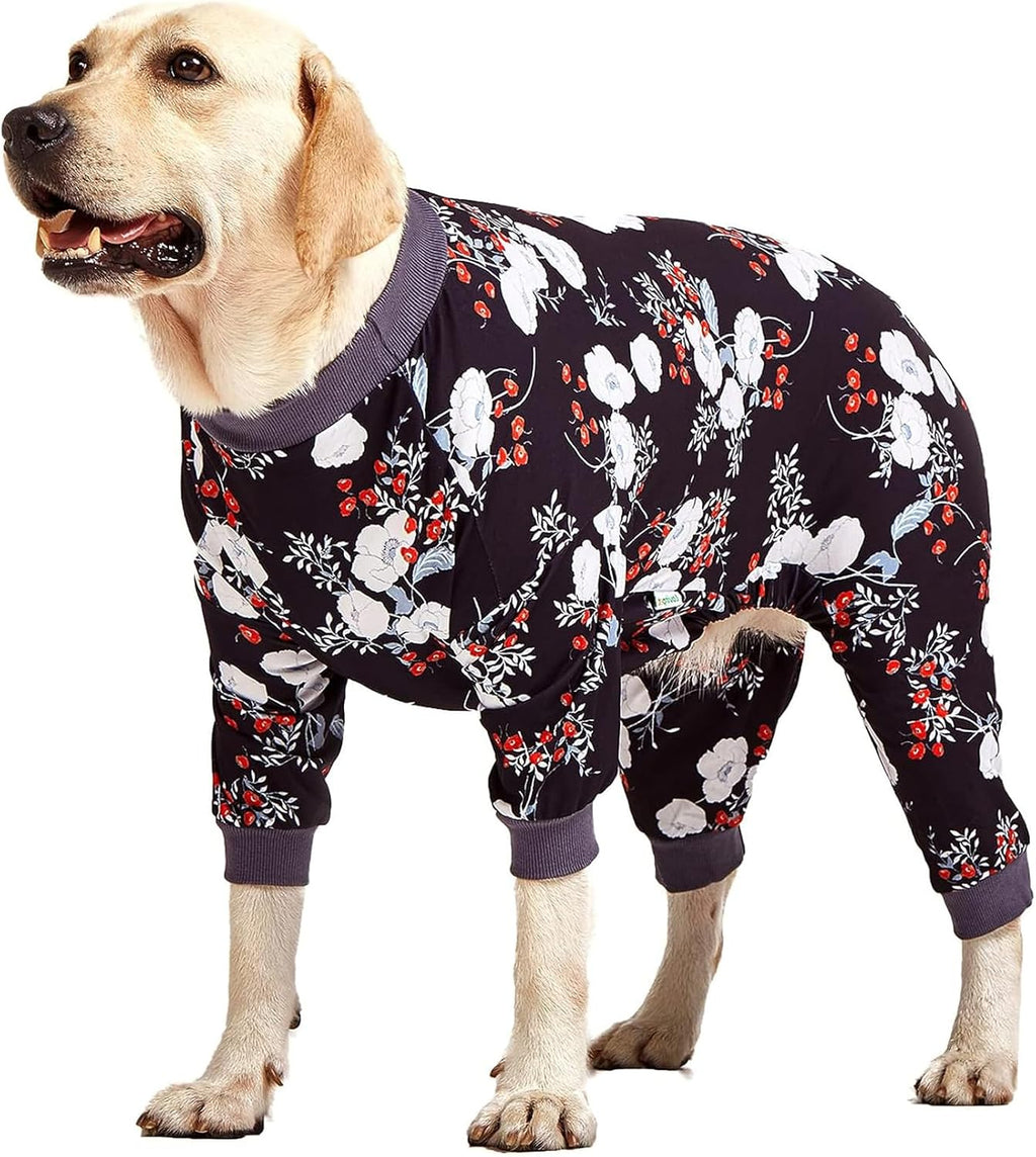 LovinPet Large Breed Dog Clothes Pajamas, Wound Care/Post Surgery Full Coverage Shirt, Dinosaur Land Blue Print, Lightweight Stretchy Knit Pullover Dog Onesie, Pet Pajamas for Dogs, Pet PJ's, 3XL - Image 14