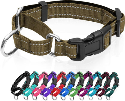 Reflective Martingale Dog Collars. Dog Collar with Quick Release Buckle. Adjustable Soft Padded Breathable Nylon Pet Collar Suitable for Puppies for Small Medium Large Dogs. - Image 12