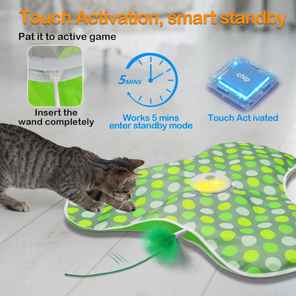 Umosis touch activated electronic kitten teaser toy with realistic mouse sound feature