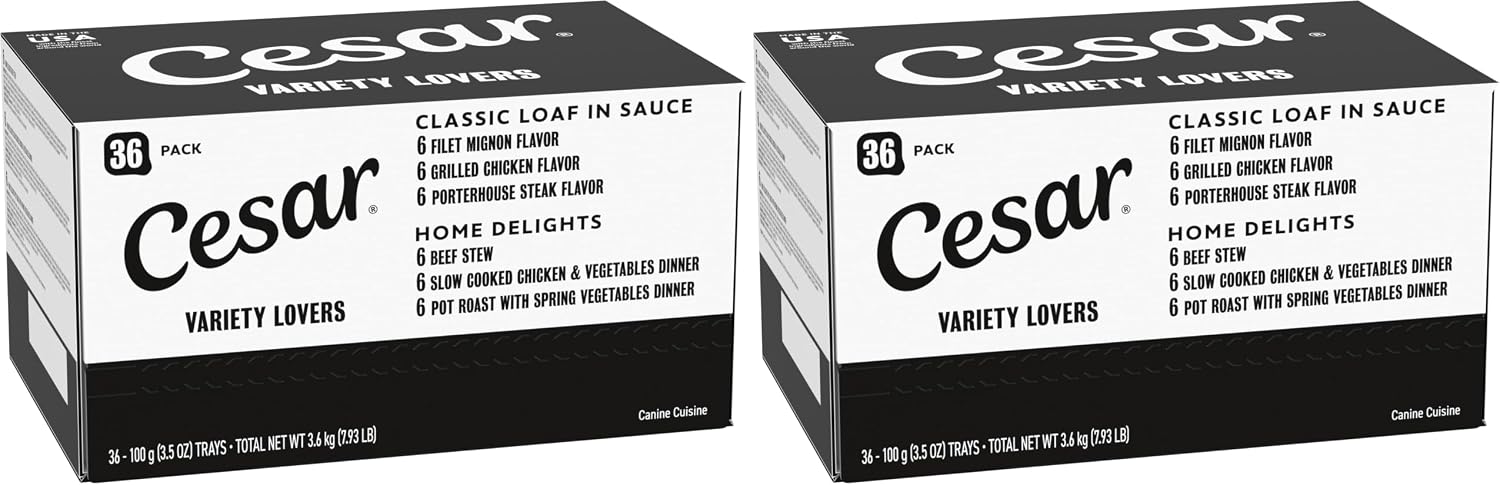 Cesar Wet Dog Food Steak Lovers Variety Pack,Adult,Wet Food for Dogs with Real Meat,3.5 oz Easy Peel Trays,36 Count (Pack of 2) - Image 11