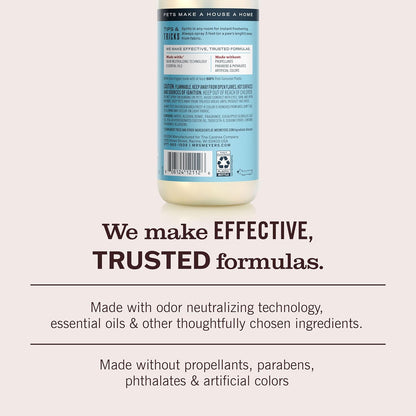 Back of Mrs. Meyer's Clean Day bottle showing instructions and ingredients