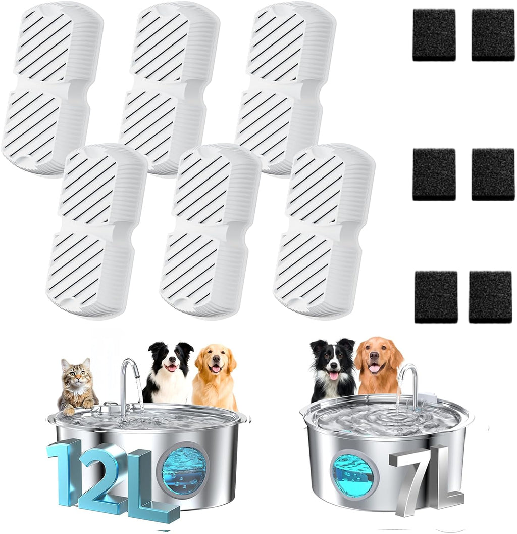 Grookpet pet fountain filter replacement set front view