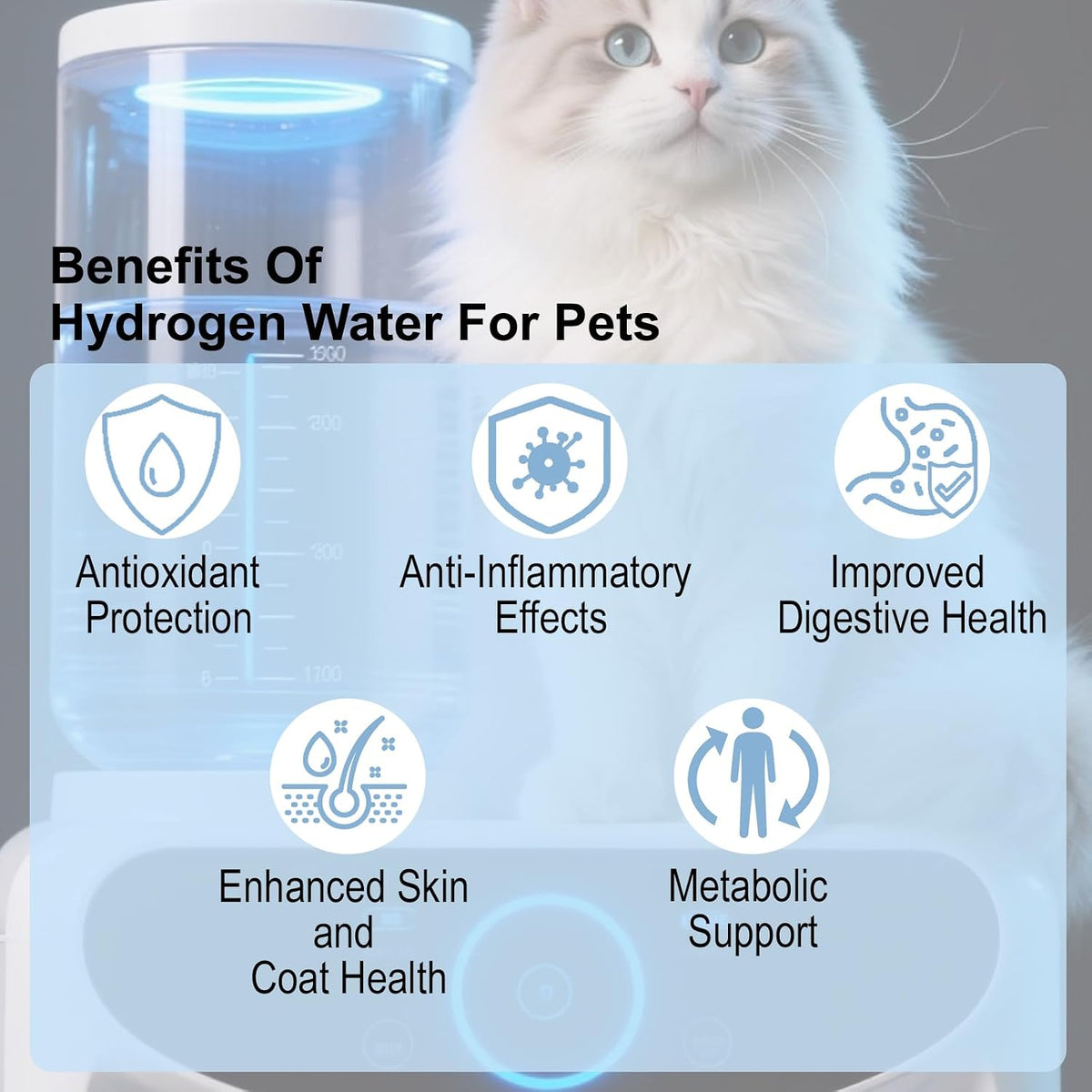 Close up of Unosuich molecular hydrogen tablets for dogs and cats