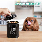 Outnili dog treat jar with airtight lid detail