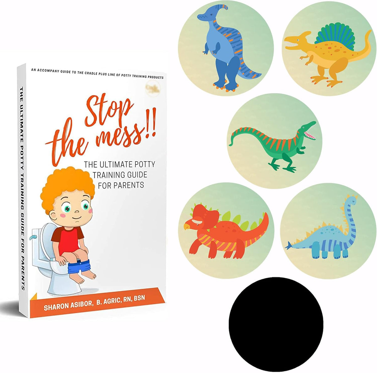 Cradle Plus dinosaur potty training magic stickers pack front view