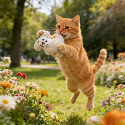 Two pack plush cat with kittens stuffed animal designed to reduce pet anxiety.