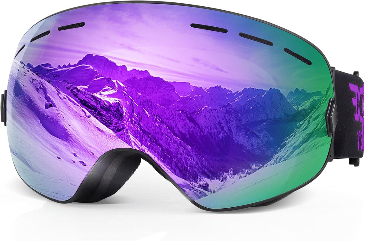 EXP VISION Snowboard Ski Goggles Men Women Youth, Anti Fog OTG Winter Snow Goggles Spherical Detachable Lens - Image 13