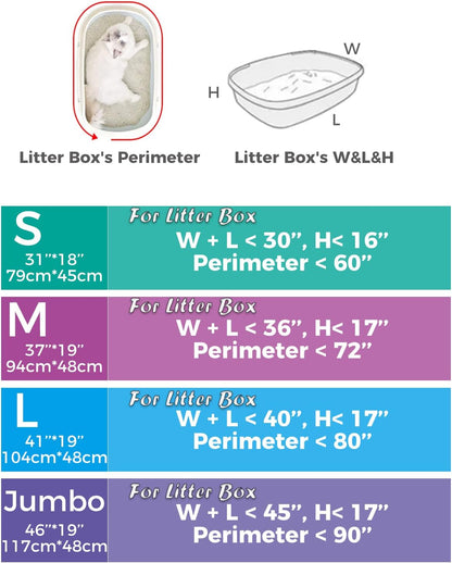 Demonstration of lifting the cat litter bag using the secure built-in drawstrings for easy disposal.