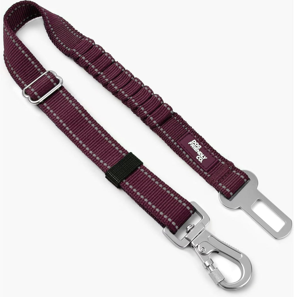 Dog Friendly Co. Dog Seat Belt | Safe and Comfortable Dog Transportation | Adjustable Length, Anti-Shock Bungee, Universal Heavy Duty Clips | Purple - Image 13