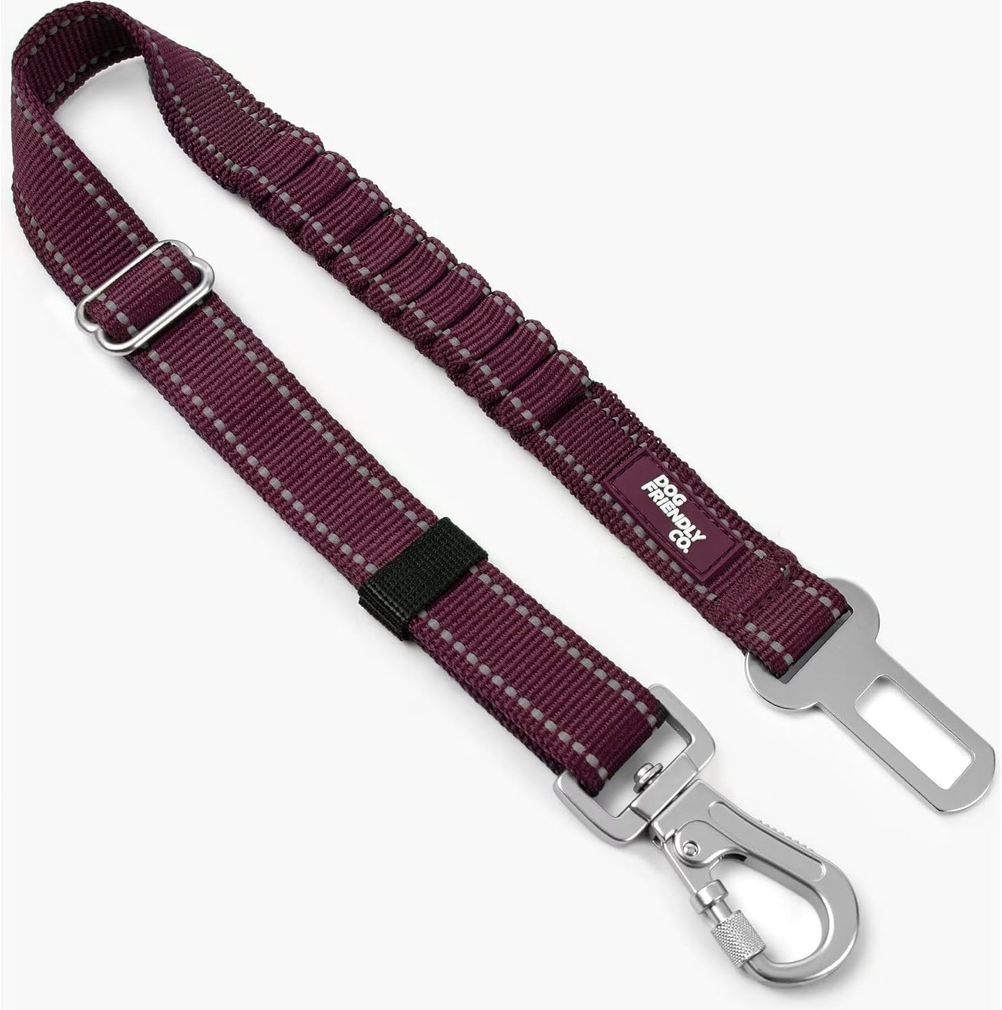 Dog Friendly Co. Dog Seat Belt | Safe and Comfortable Dog Transportation | Adjustable Length, Anti-Shock Bungee, Universal Heavy Duty Clips | Purple - Image 13