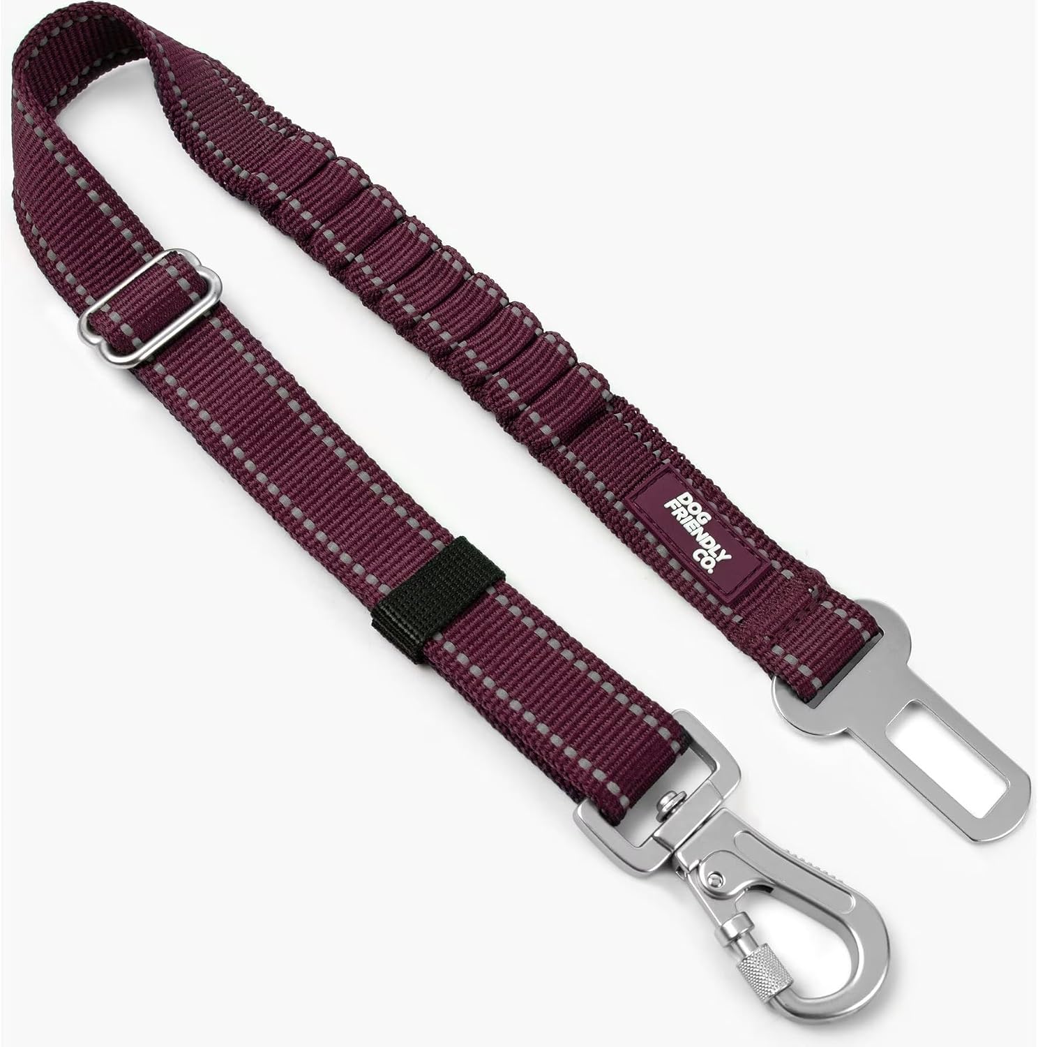 Dog Friendly Co. Dog Seat Belt | Safe and Comfortable Dog Transportation | Adjustable Length, Anti-Shock Bungee, Universal Heavy Duty Clips | Purple - Image 13