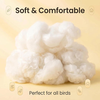 Soft raw cotton fiber for small pet habitat enrichment