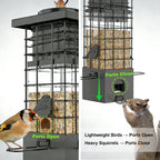 Metal Squirrel Proof Bird Feeder,2.5LB Capacity,Easy Refill & Clean - Image 4