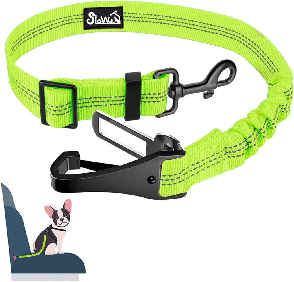 SlowTon Dog Seat Belt for Car, Adjustable 3 in 1 Dog Seatbelt with Elastic Bungee Buffer, Nylon Heavy Duty Dog Car Harness Reflective Safety Tether Leash with Latch Hook Clip Pink - Image 11