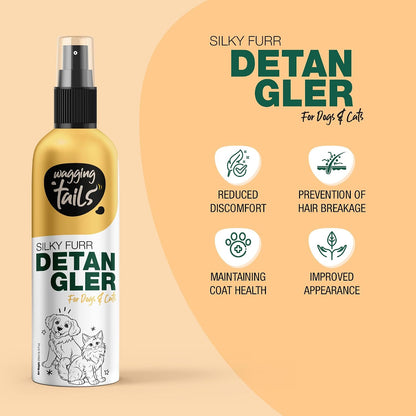 Wagging Tails pet serum back label highlighting hydrolyzed wheat protein ingredients.