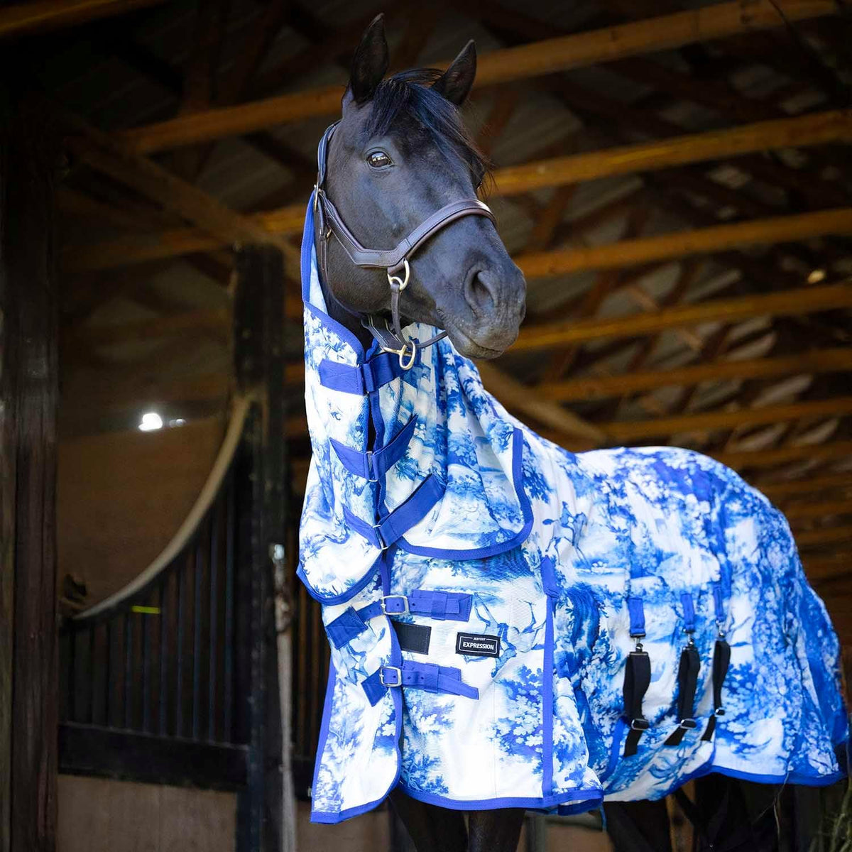 Jeffers Expression Soft Mesh Fly Sheet for Horses 66" - Rose Garden Pattern, Lightweight Mesh Combo Neck Sheet, Breathable UV Protection, Summer Horse Blanket with Straps for Stable or Turnout - Image 11