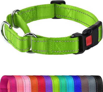 Joytale Martingale Collar for Dogs, Reflective Escape Proof Training Dog Collars with Safety Lock Buckle, No Slip Soft Nylon for Medium Pets, Hotpink, M - Image 11
