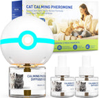 SHIORI TrinityCalm Cat Calming Diffuser Kit packaging front view highlighting the advanced three in one calming formula