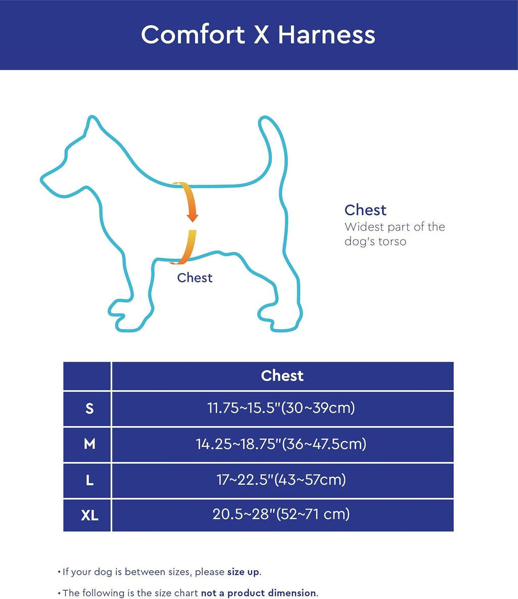 Gooby dog harness choke-free X-frame design side view