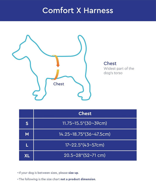 Gooby dog harness choke-free X-frame design side view