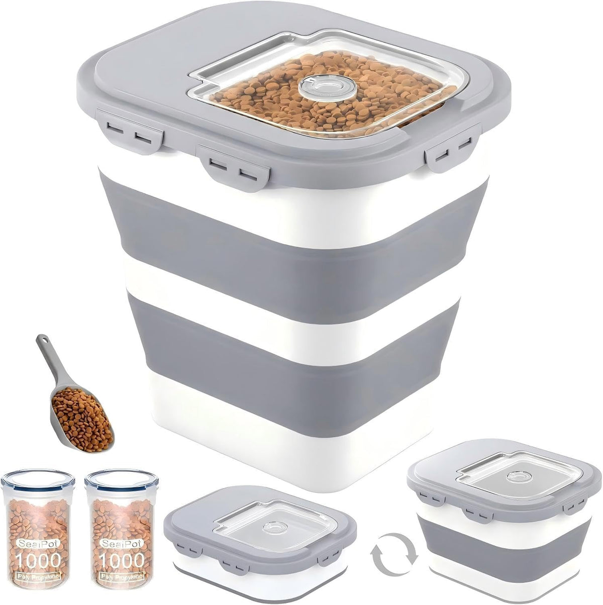 Efwel 30 lbs storage bin in a kitchen environment