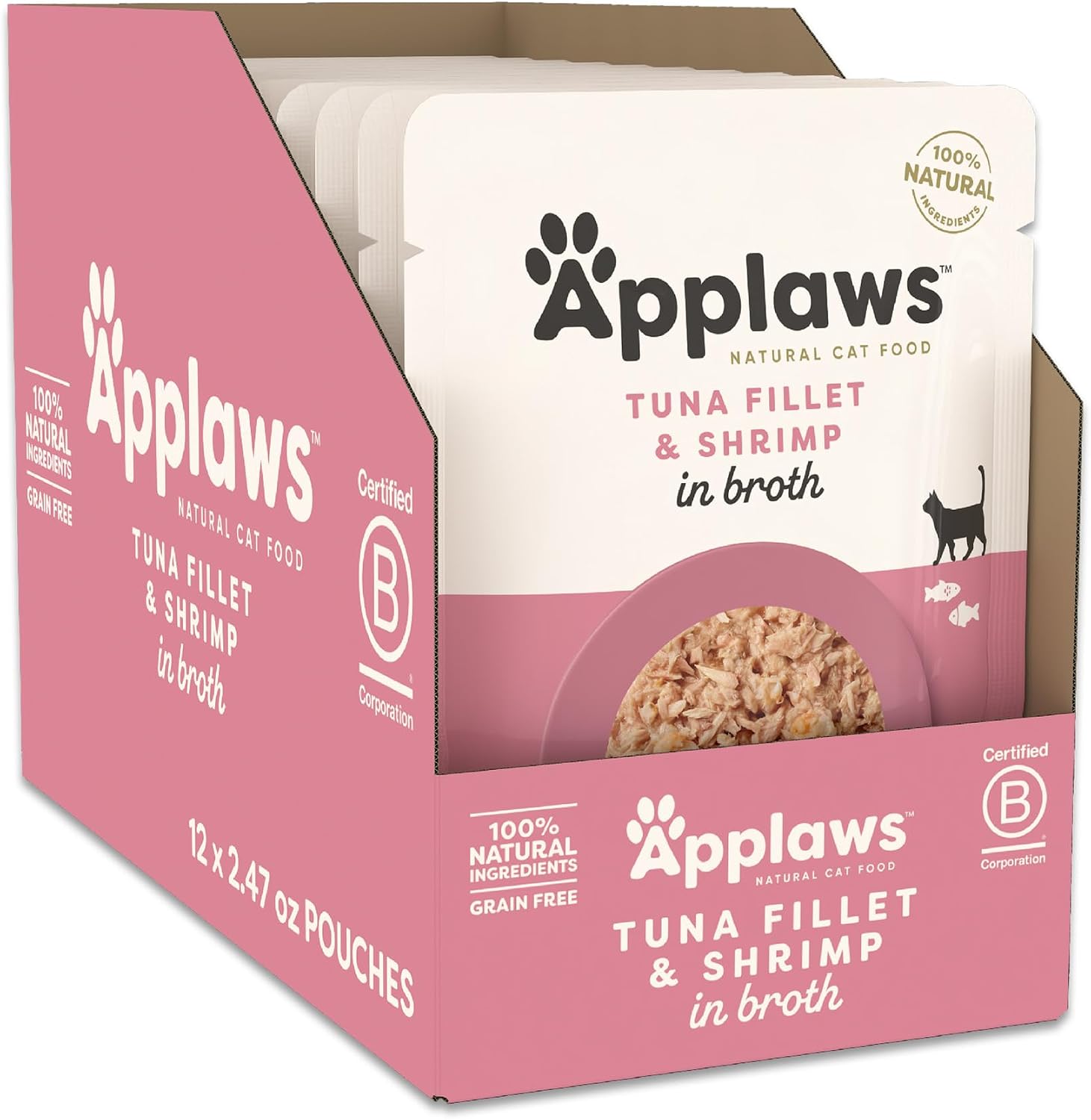 Applaws Natural Wet Cat Food in Broth, Limited and Natural Ingredients, High Protein with No Artificial Additives, Fish Variety Selection in Broth (12 x 2.47oz Pouches) - Image 13