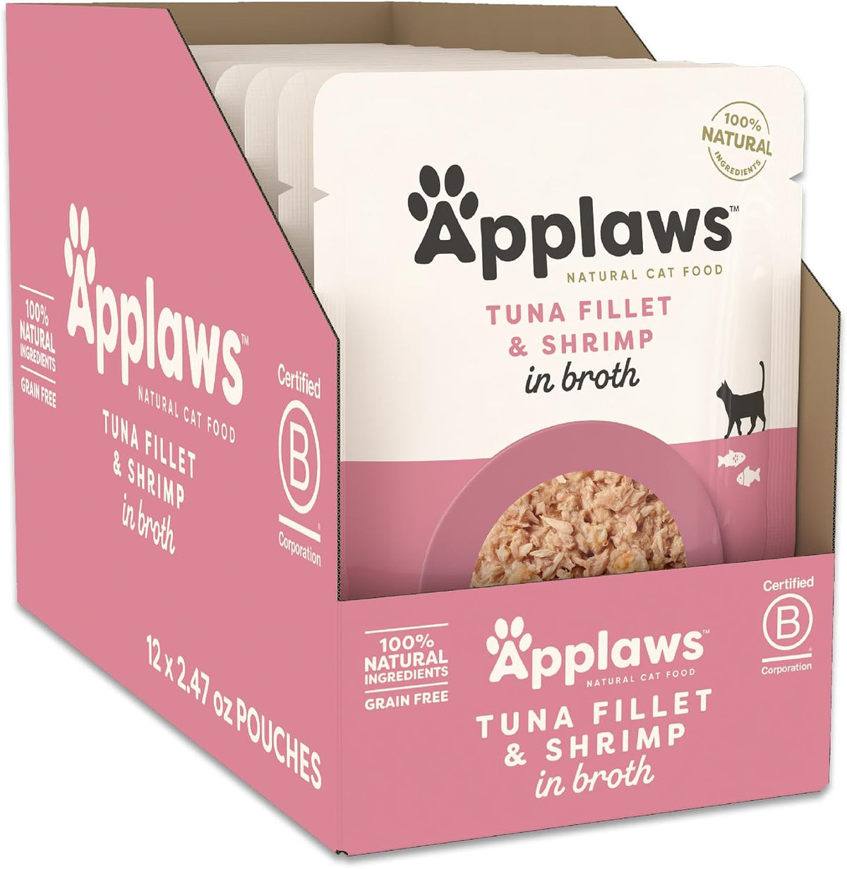 Applaws Natural Wet Cat Food in Broth, Limited and Natural Ingredients, High Protein with No Artificial Additives, Fish Variety Selection in Broth (12 x 2.47oz Pouches) - Image 13