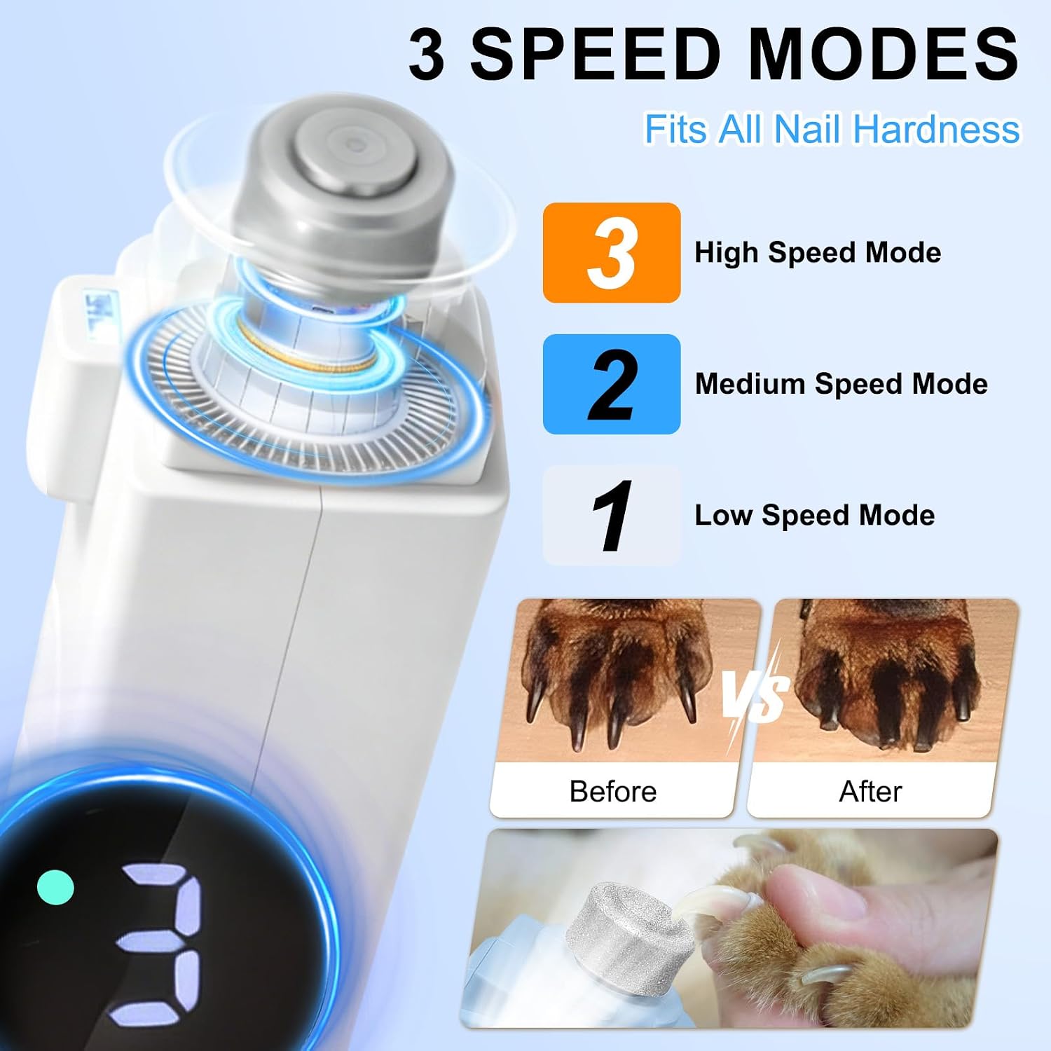 Vtopvmax pet grooming tool with USB charging port visible