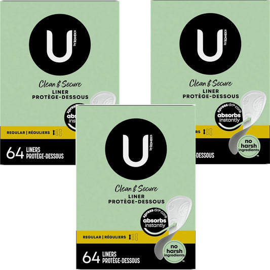 Kotex Lightdays Liners Regular 192 Count front packaging view daily panty liners.