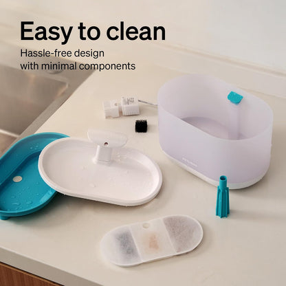 Petlibro BPA free pet fountain components disassembled for cleaning