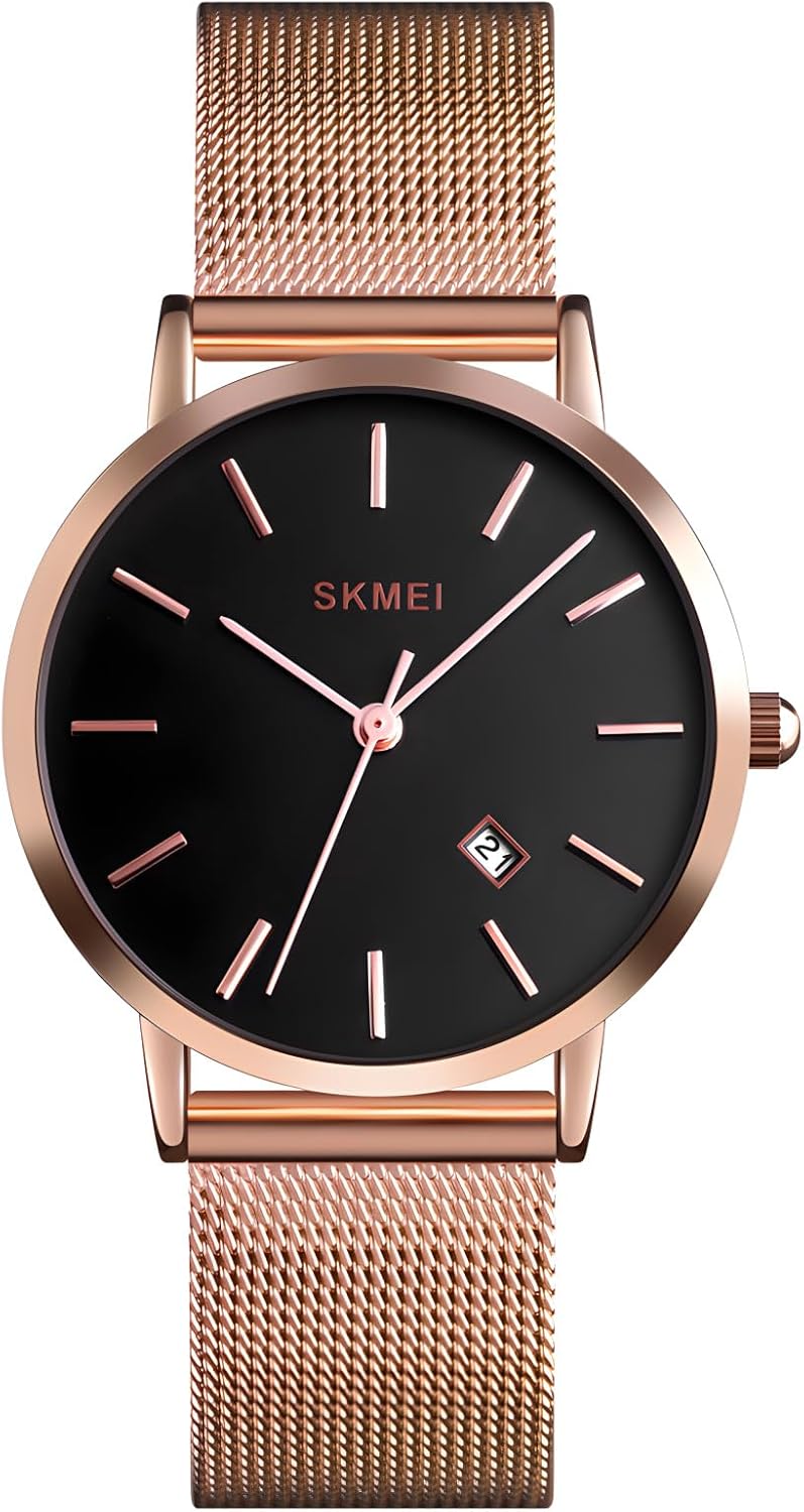 Women's Quartz Watches Ultra-Thin Gorgeous Simple Petite Wrist Watches Small Dial Mesh Steel Bracelet - Image 15