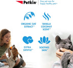 Petkin non toxic paraben free dog and cat wipes stack of four packs