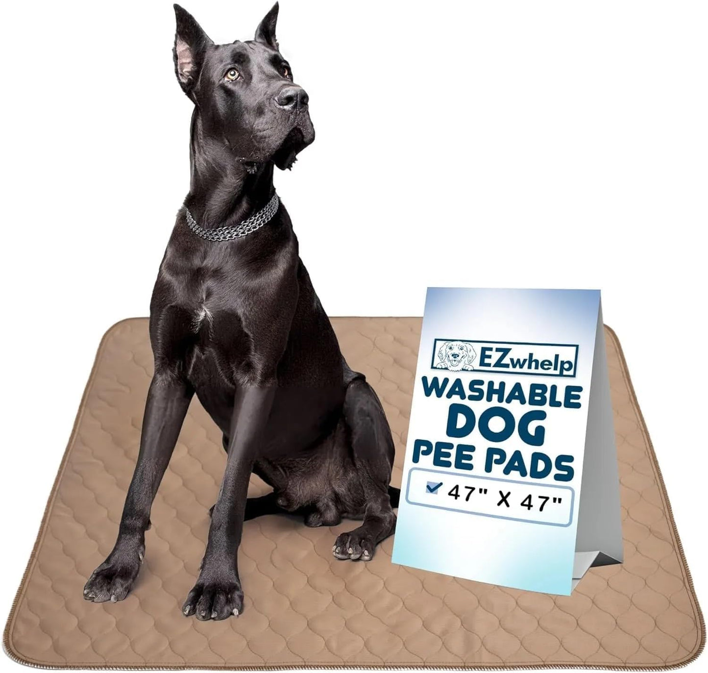 EZwhelp Reusable Dog Pee Pads - Waterproof Training Pads for Dogs - Washable & Sanitary - Rounded Corners - Laminated, Lightweight, Durable - Pet Essentials for Puppy Training and Whelping - 48" x 60" - Image 10