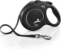 Flexi New Classic retractable dog leash front view in black