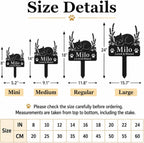 Personalized Cat Memorial Garden Stake, Custom Metal Cat Grave Marker with Name and Message, Cat Loss Sympathy Gift for Yard Garden Cemetery (Sleeping Cat) - Image 4
