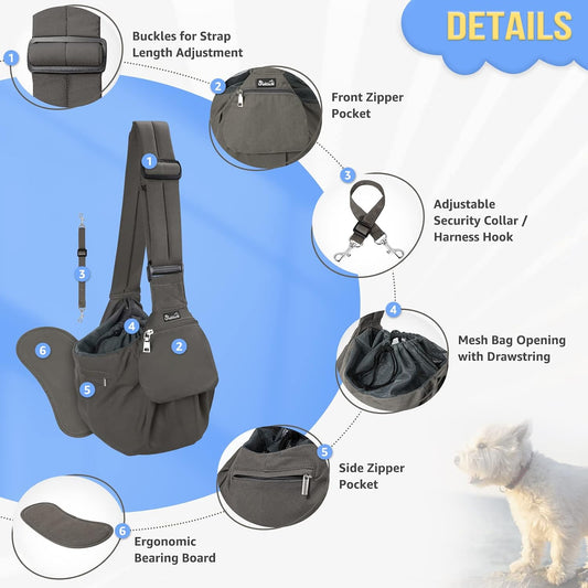 SlowTon pet sling showing hard bottom support base