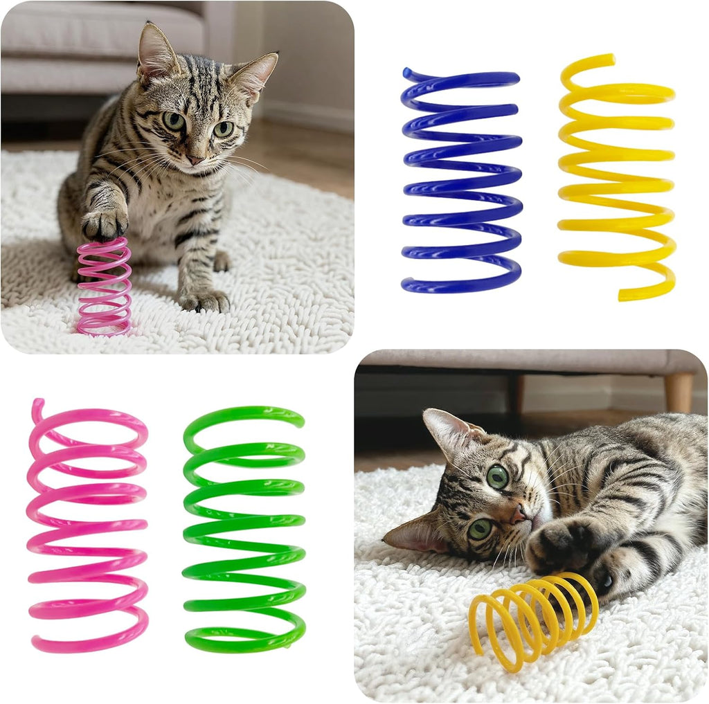 Heavy duty non toxic plastic spring toys safe for biting and swatting