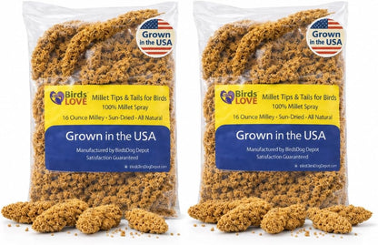 Birds LOVE(R) Economy Spray Millet for Birds, 7 oz, GMO-Free Natural Millet Spray Treat, Stem-Reduced Edible Tops, Grown in USA, for Parakeets, Cockatiels, Lovebirds, Finches, Canaries & Small Parrots - Image 12