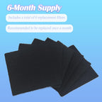 Delapan NewKe odor management charcoal pads highlighting the porous texture for absorbing pet waste odors.