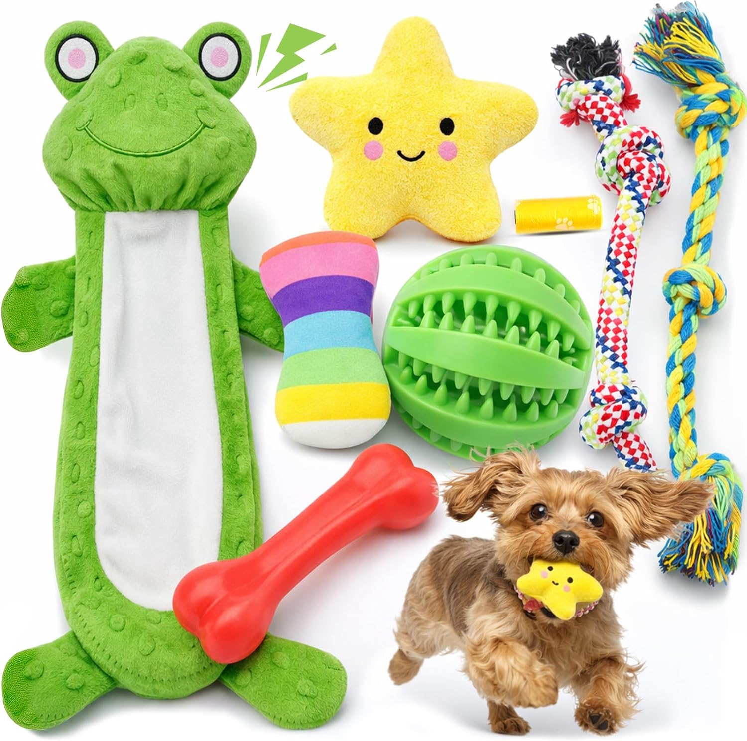 Loyee 8 pack puppy toys for small dogs front view